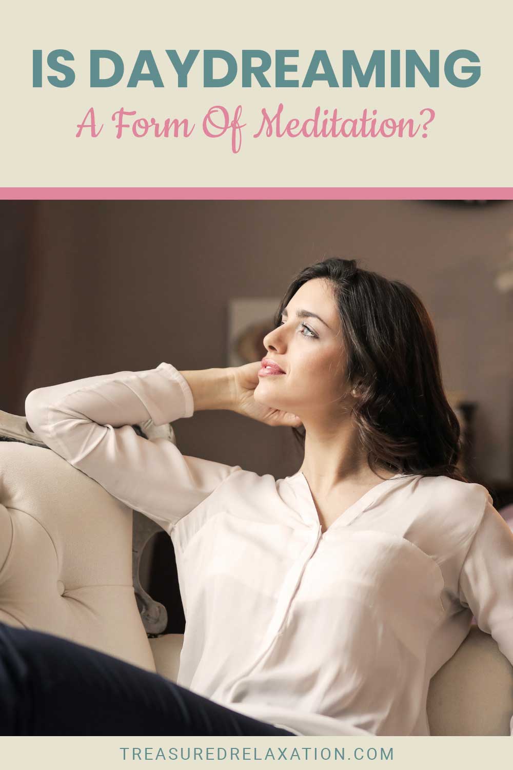 Woman wearing white shirt sitting on a cushion - When You Meditate You See Blue?